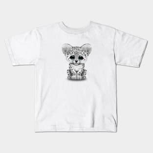 Cute Snow Leopard Cub Kids T-Shirt